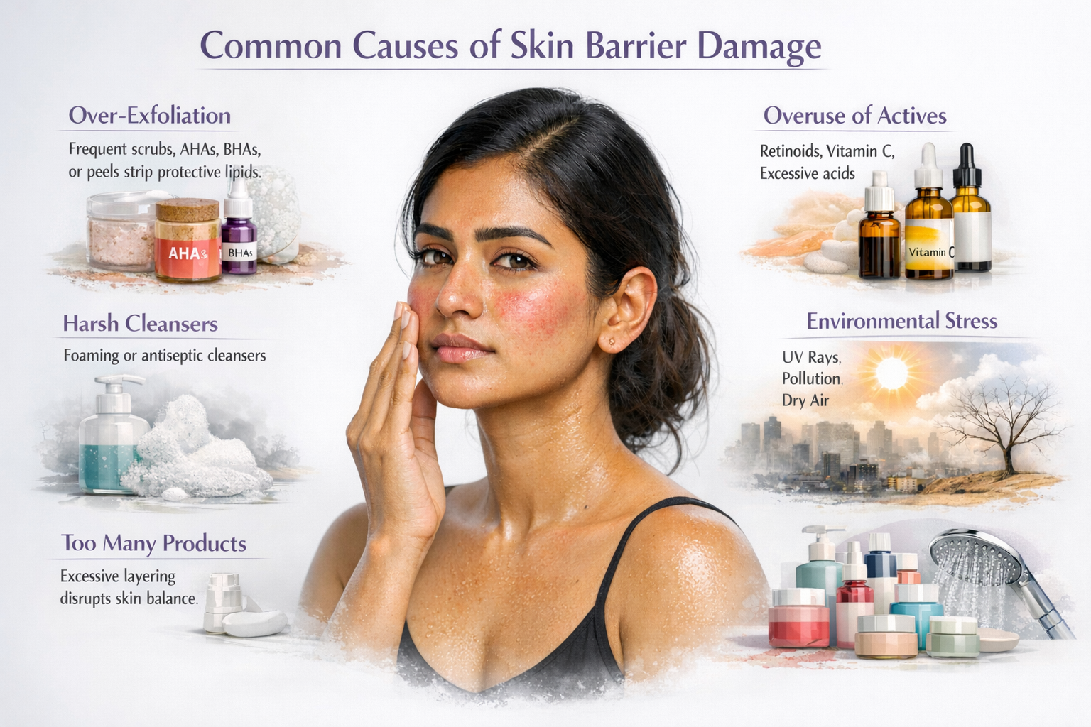 Skincare products and overuse