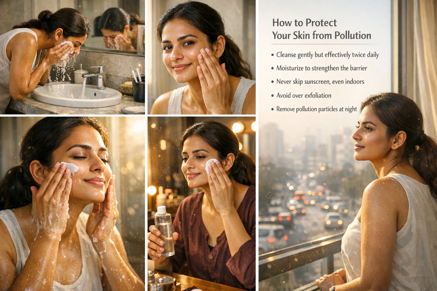 Gentle skincare routine