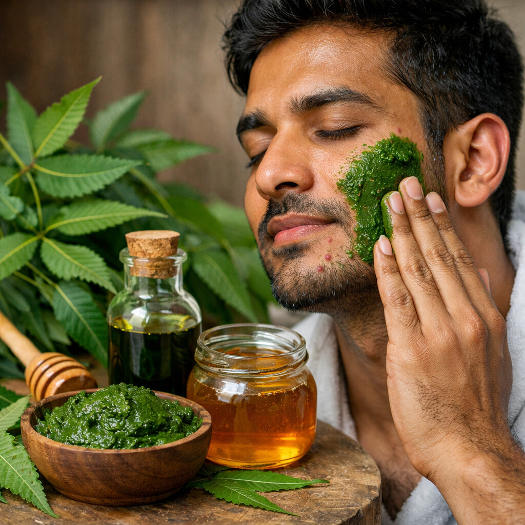 Neem leaf ayurvedic paste