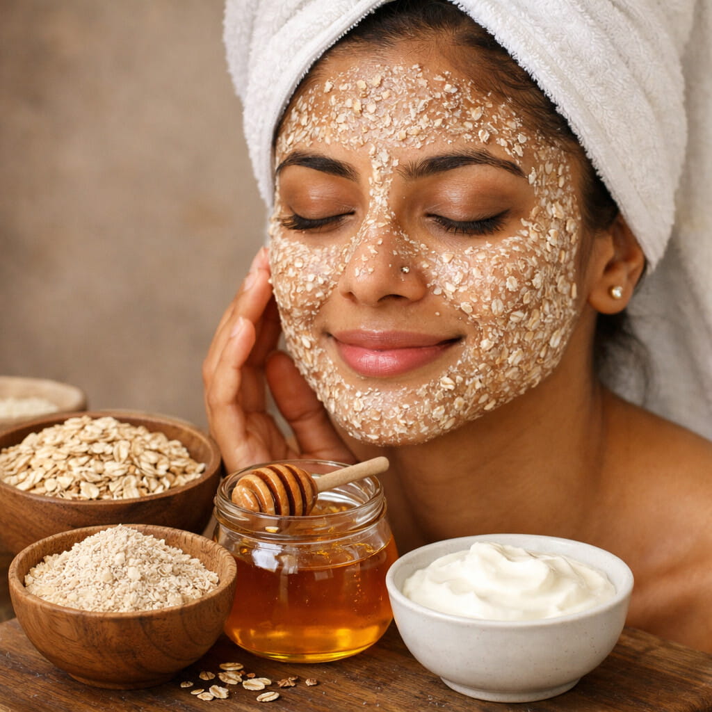 Oatmeal honey soothing scrub