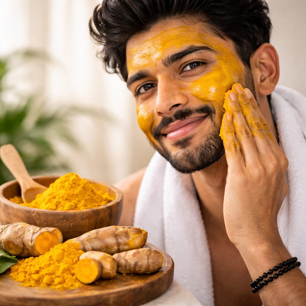 Turmeric golden paste mask