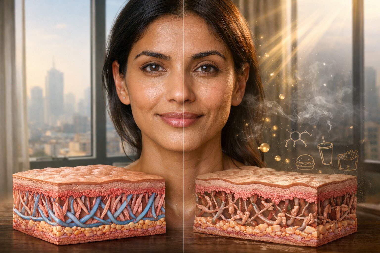 Why does collagen decrease with age